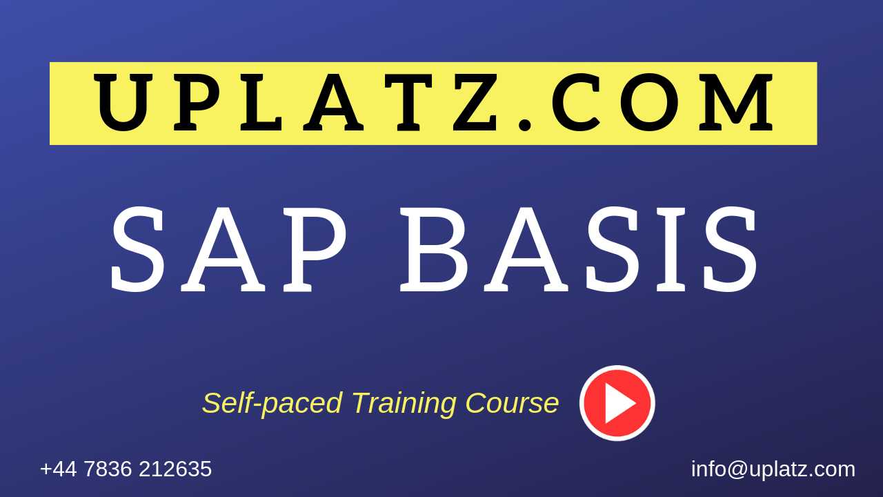SAP BASIS course and certification