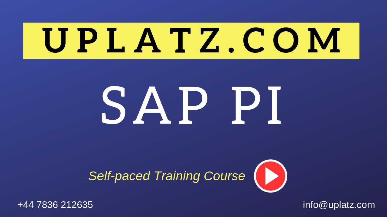 SAP PO (Process Orchestration) course and certification