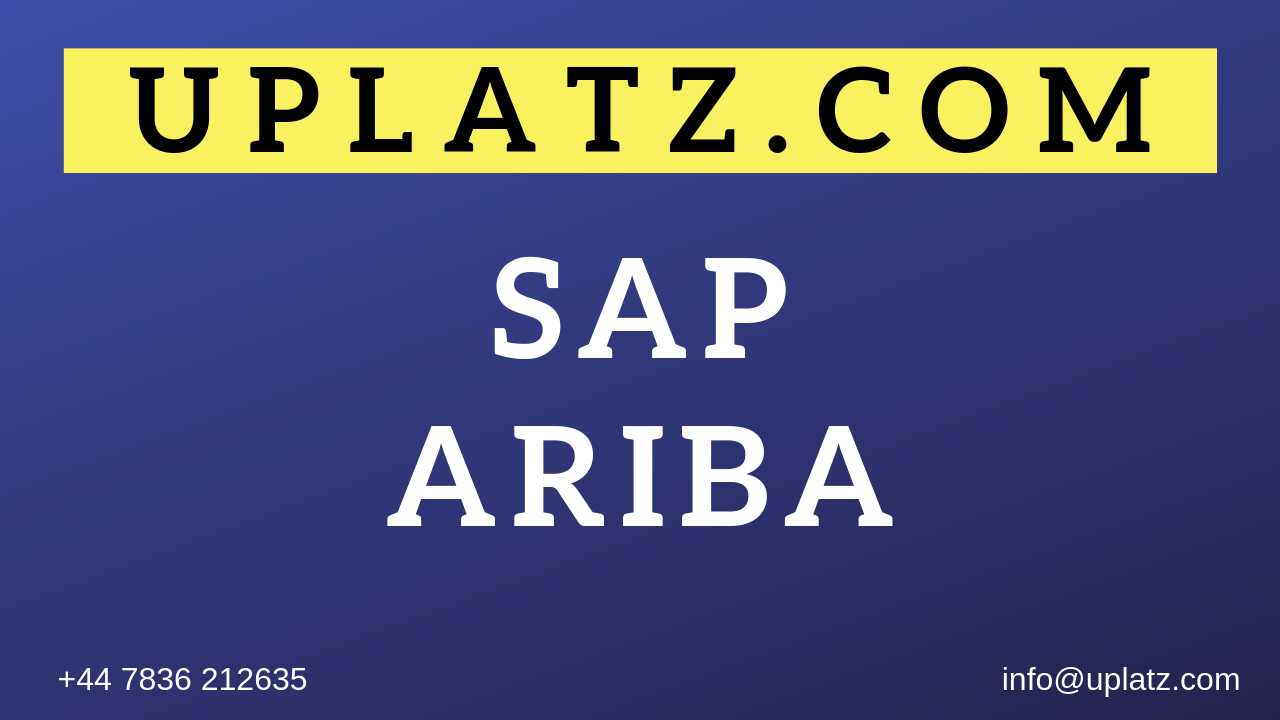 SAP Ariba Training course and certification
