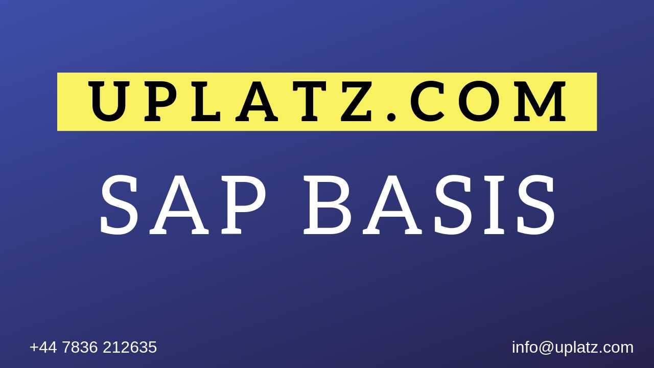 SAP BASIS Training course and certification
