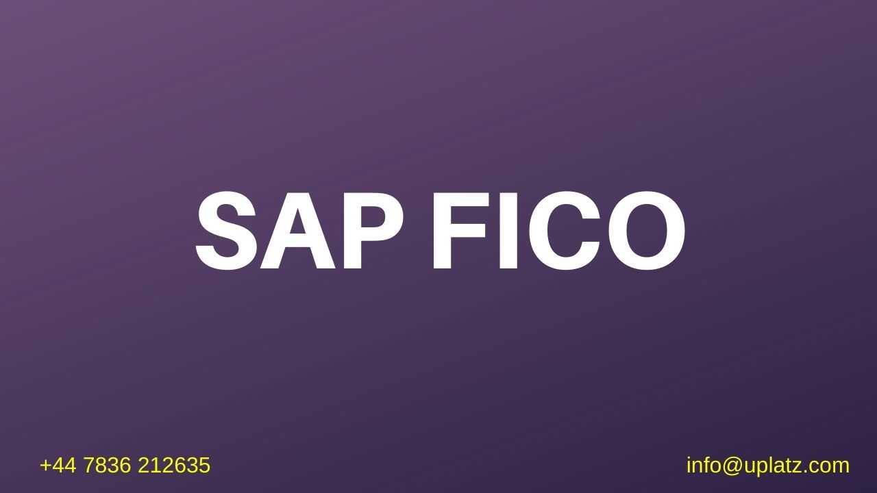 SAP FICO Online Training course and certification