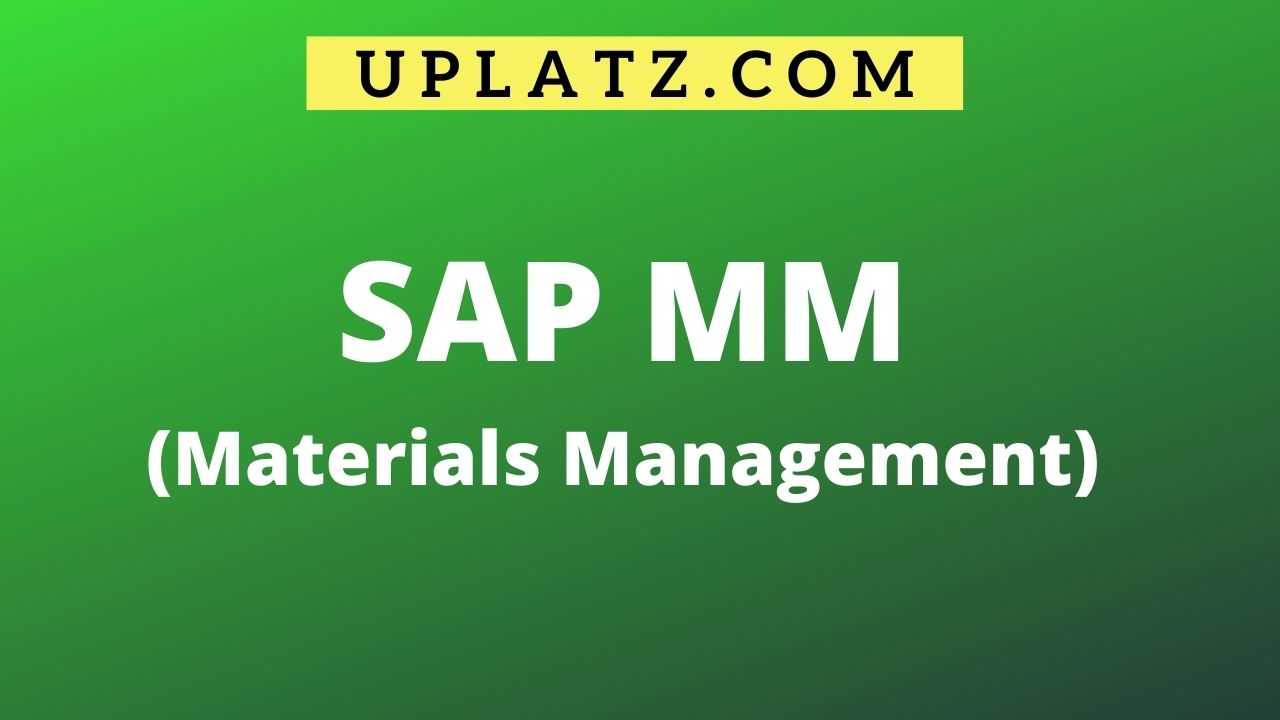 SAP MM & WM course and certification