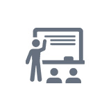 tutor with students in training session