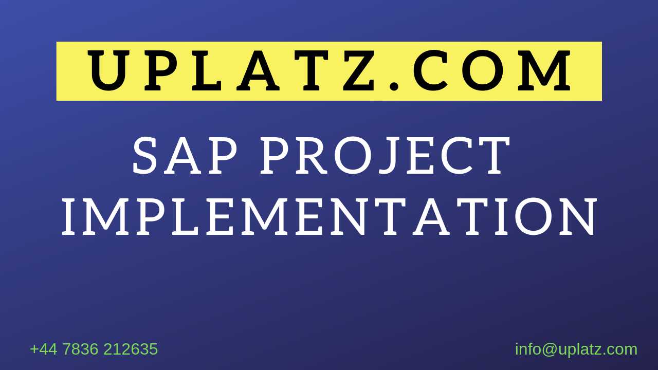 SAP Project Implementation course and certification