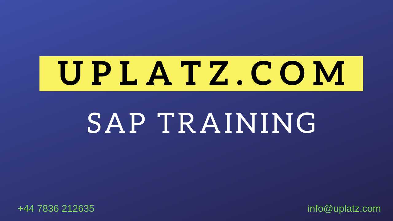 SAP BPC - BI/BW Training course and certification