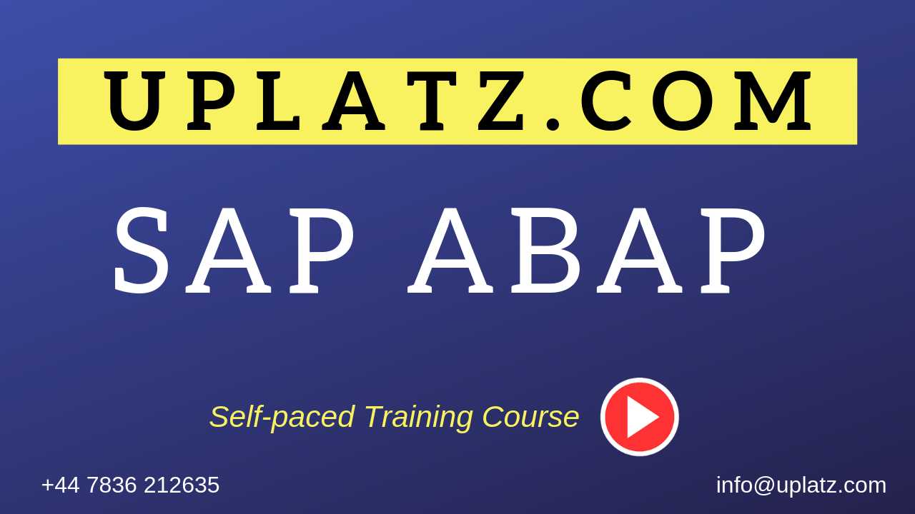 SAP ABAP course and certification