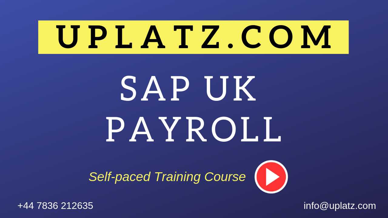 SAP UK PAYROLL course and certification