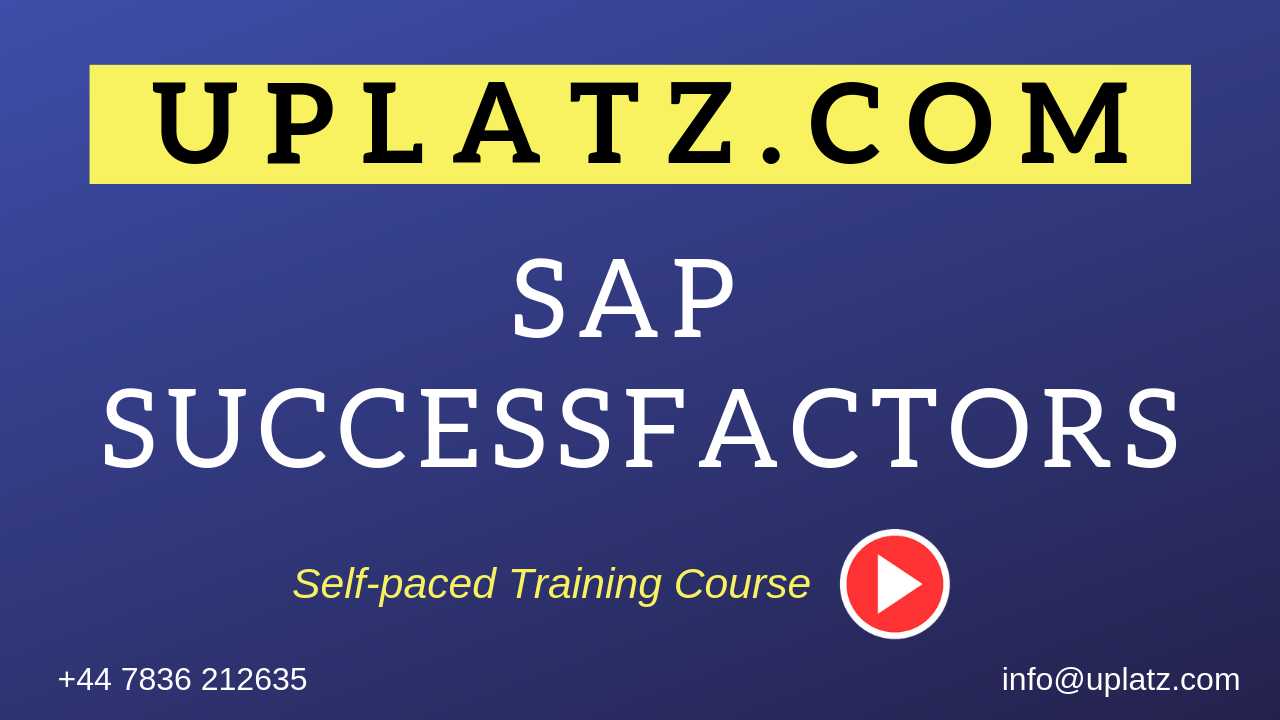 SAP SUCCESSFACTORS course and certification