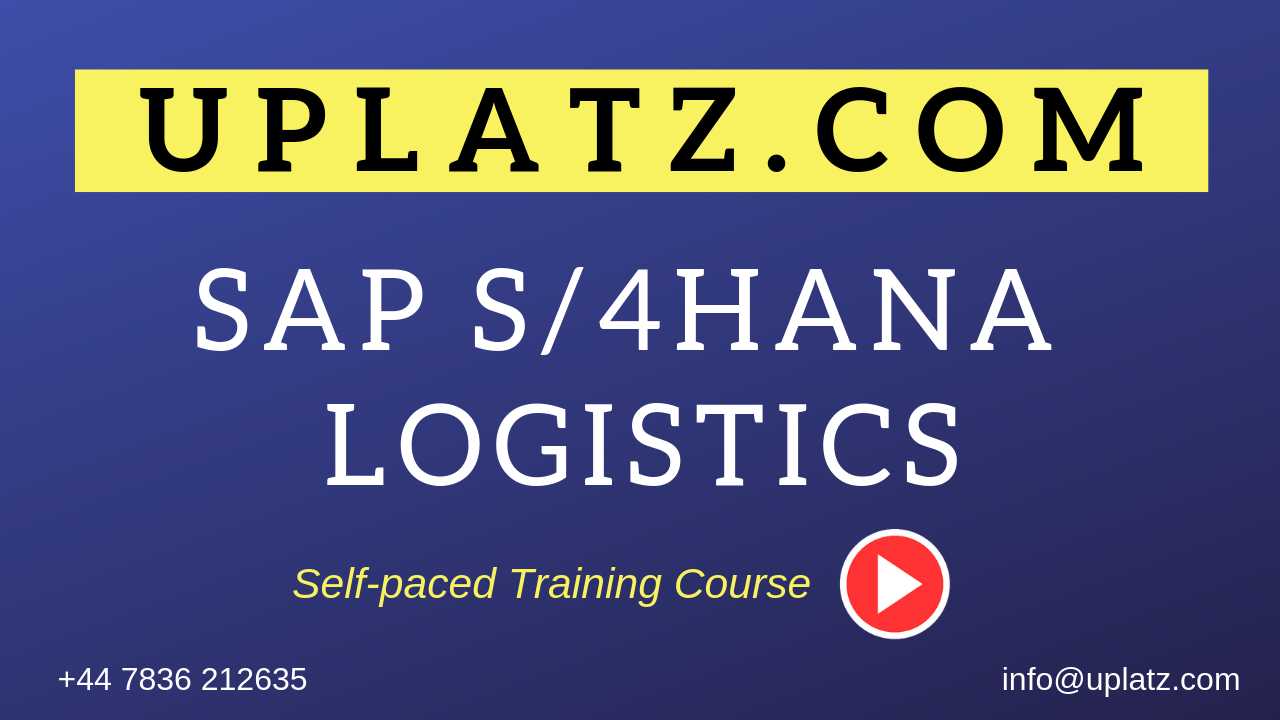 SAP S/4HANA LOGISTICS course and certification