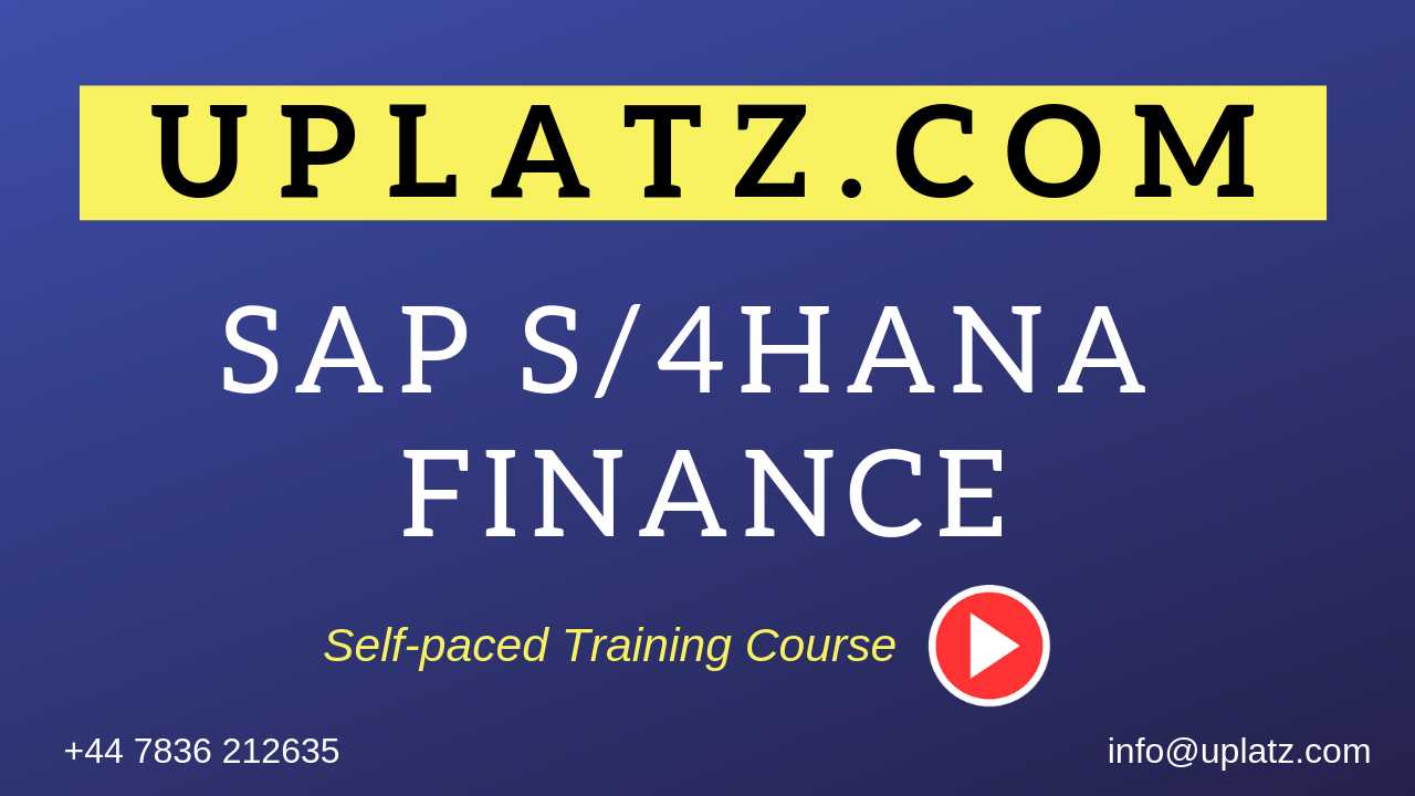 SAP S/4HANA FINANCE course and certification