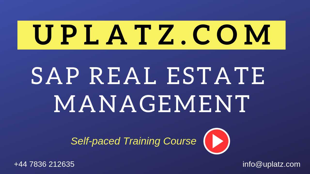 SAP Real Estate Management course and certification