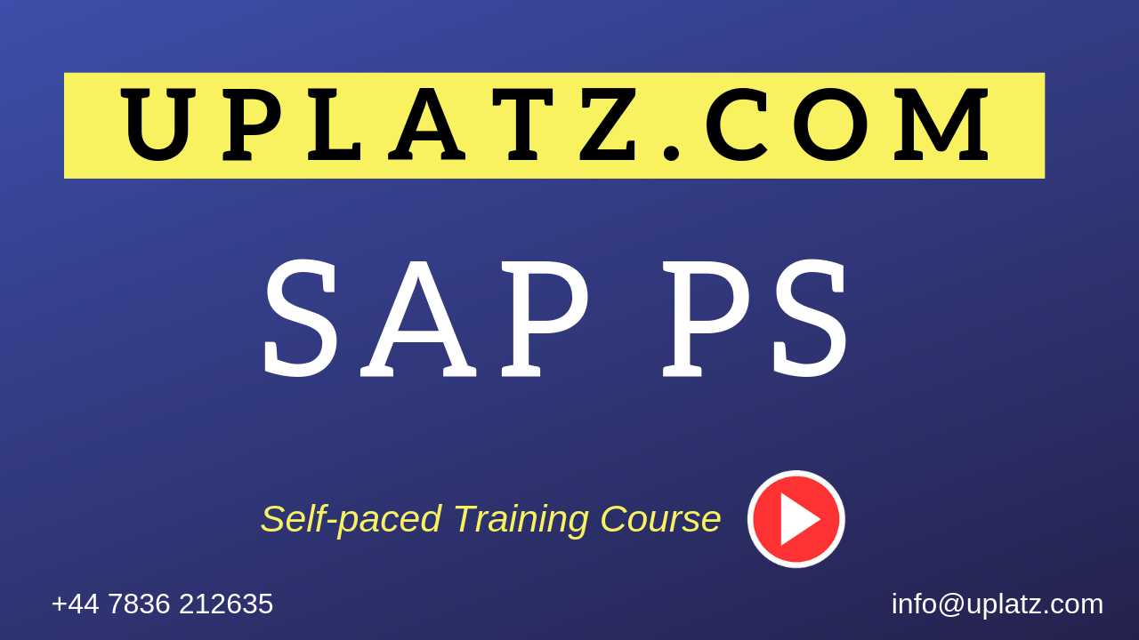 SAP PS (Project System) course and certification