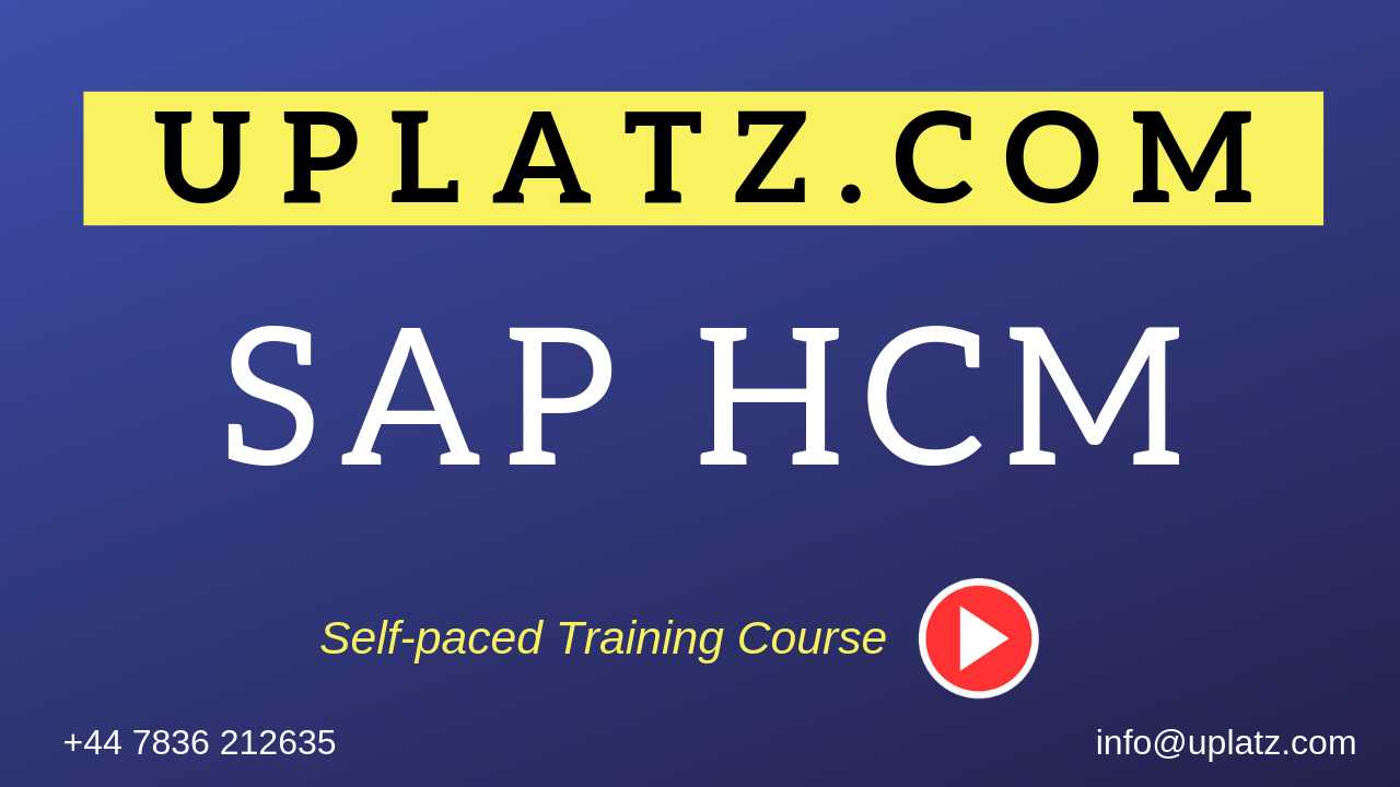 SAP HCM (Human Capital Management) course and certification
