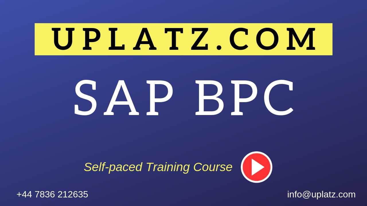 SAP BPC (Business Planning and Consolidation) course and certification