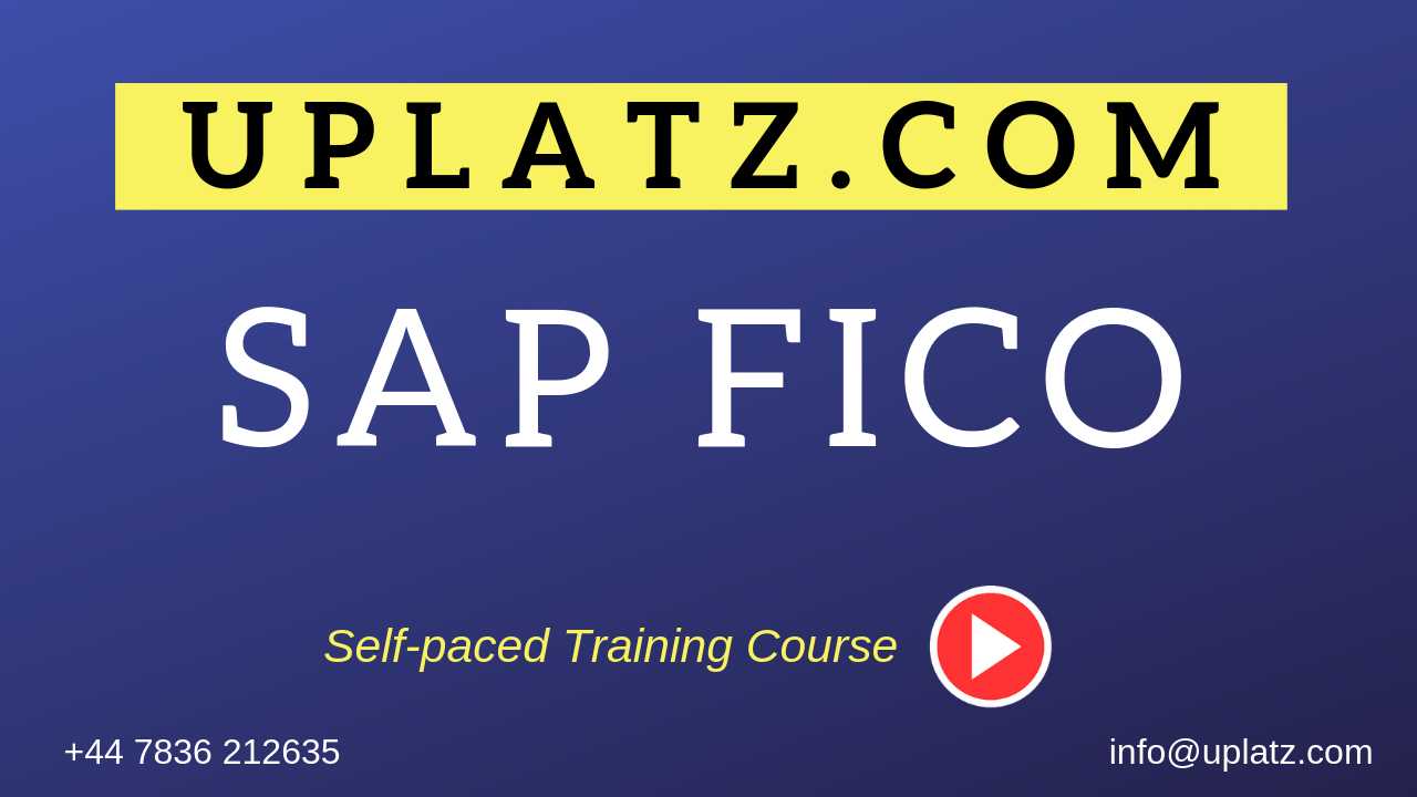 SAP FICO (Finance and Controlling) course and certification