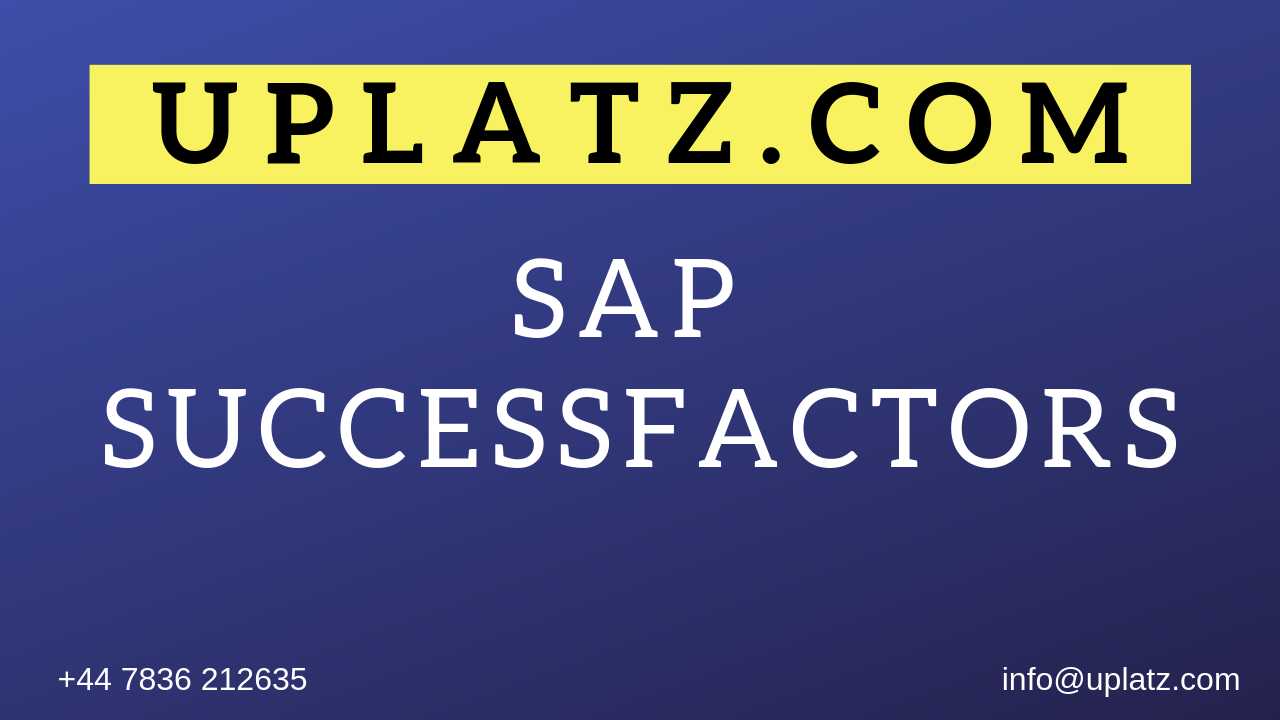 SAP SuccessFactors Training course and certification