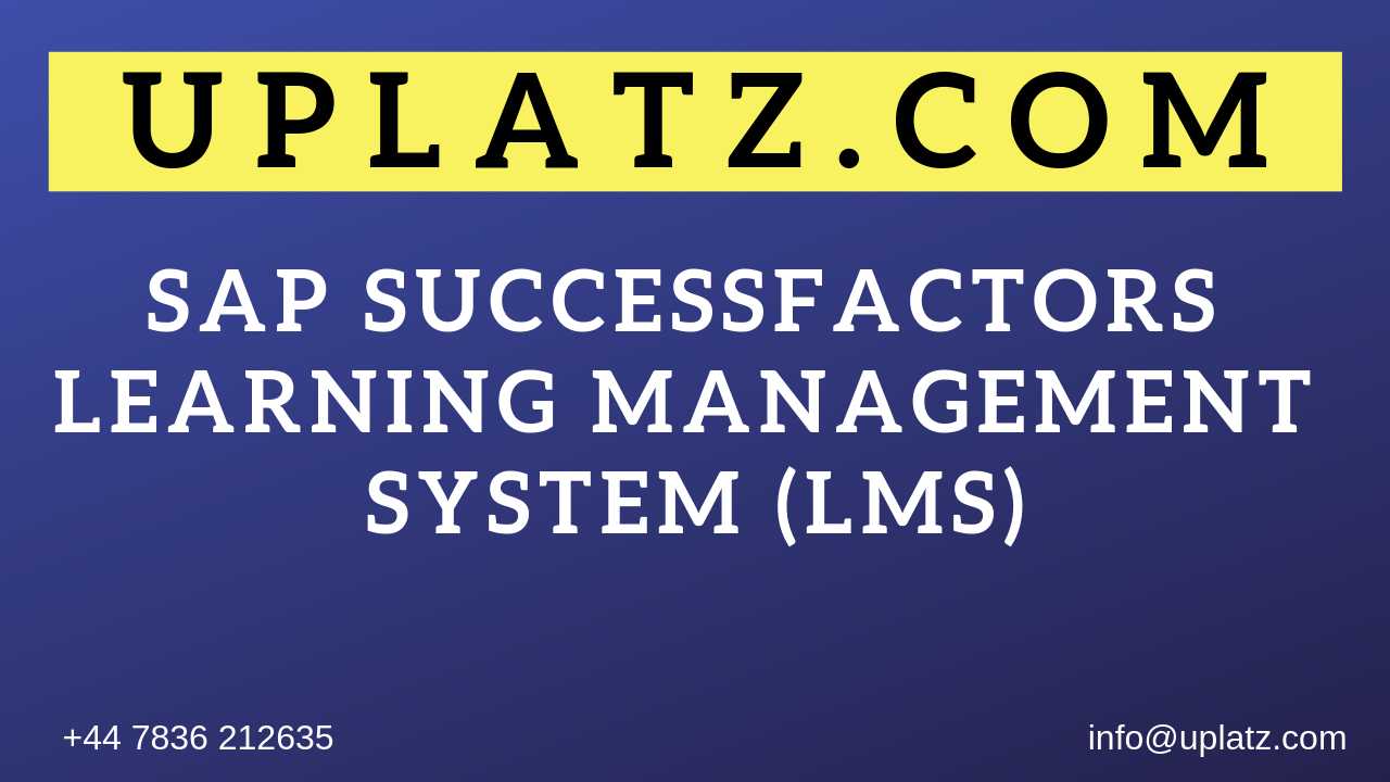 SAP SuccessFactors - Learning Management System (LMS) Training &  Certification Course | Become SAP SuccessFactors - Learning Management  System (LMS) Consultant | Sns-Brigh10