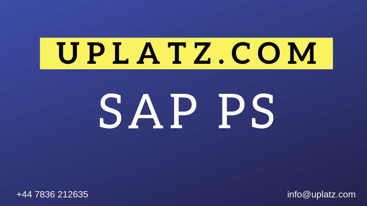 SAP PS Training course and certification