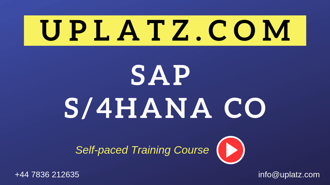 SAP S/4HANA CO course and certification