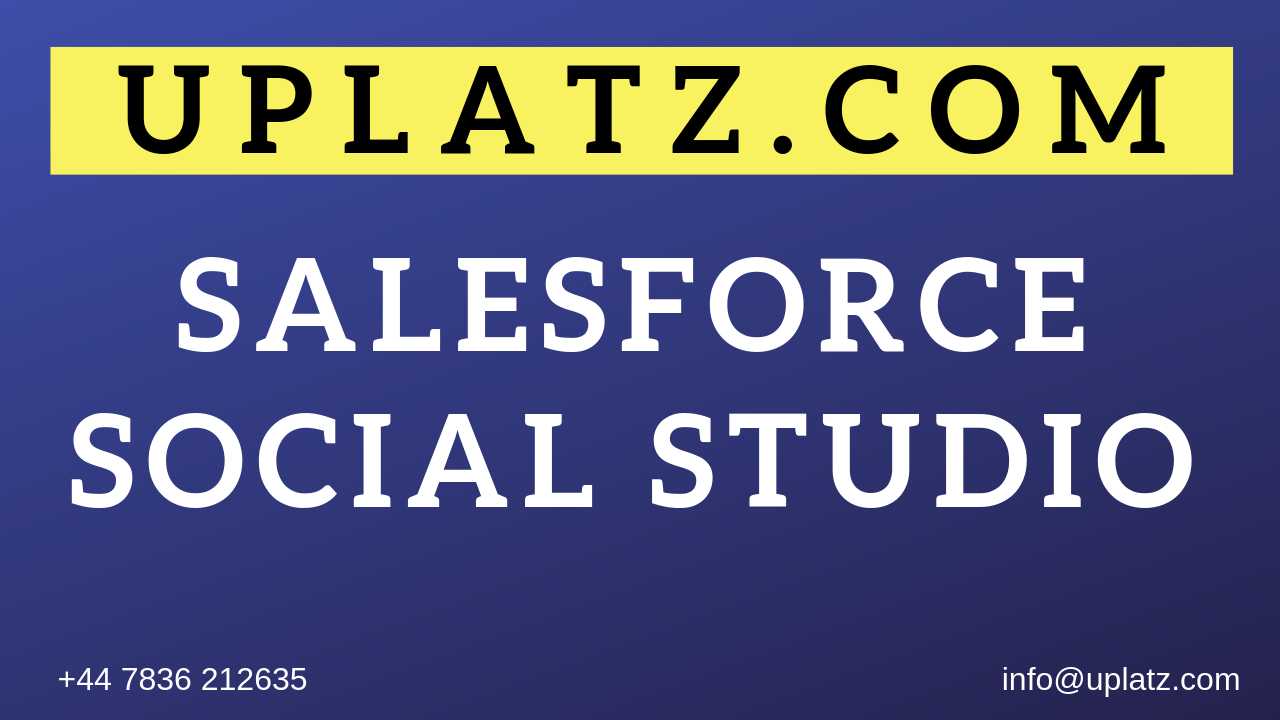 Salesforce Social Studio course and certification