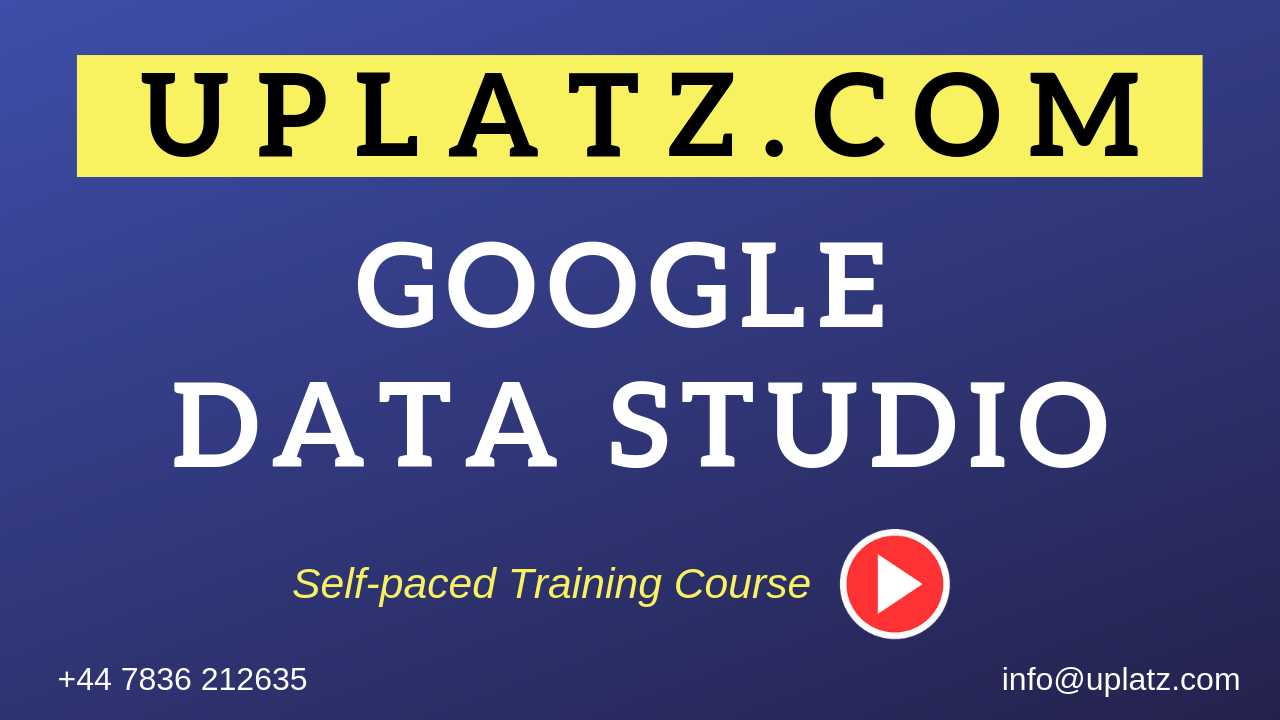 Google Data Studio course and certification