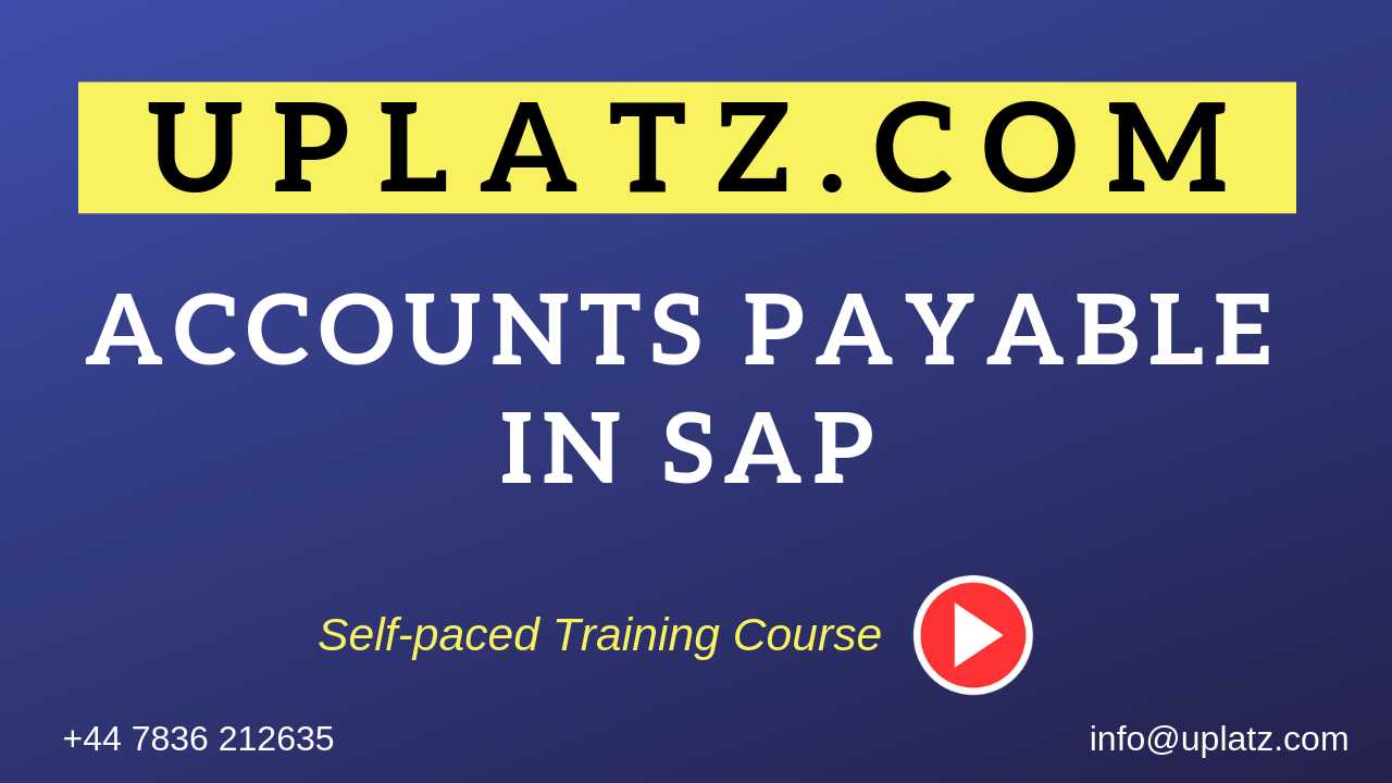 Accounts Payable in SAP course and certification