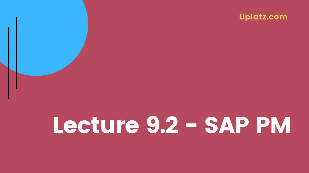 Video: SAP PM - all lectures