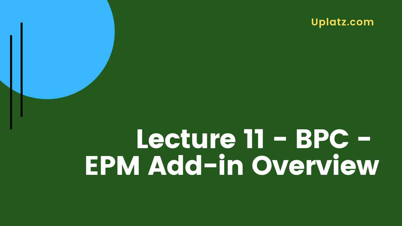 Video: SAP BPC overview - all lectures