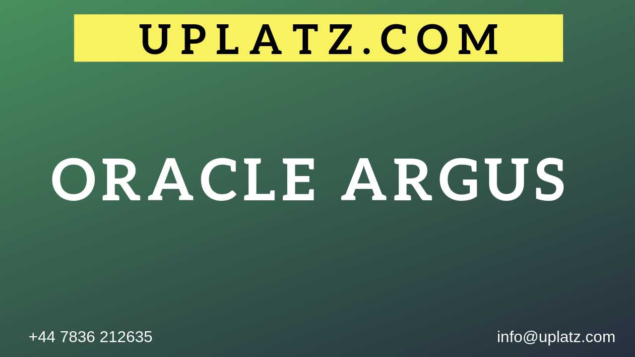 Oracle Argus Training course and certification