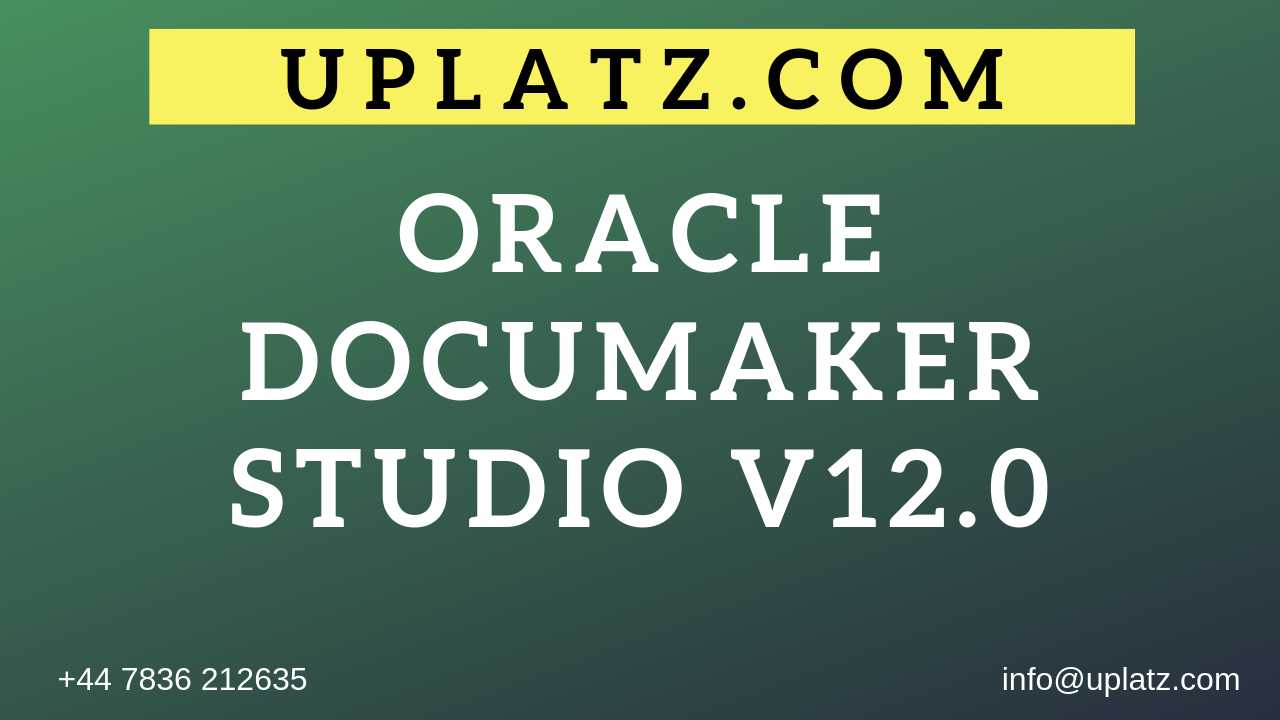 Oracle Documaker Studio v12.0 Training & Certification Course | Become  Oracle Documaker Studio v12.0 Consultant | Sns-Brigh10