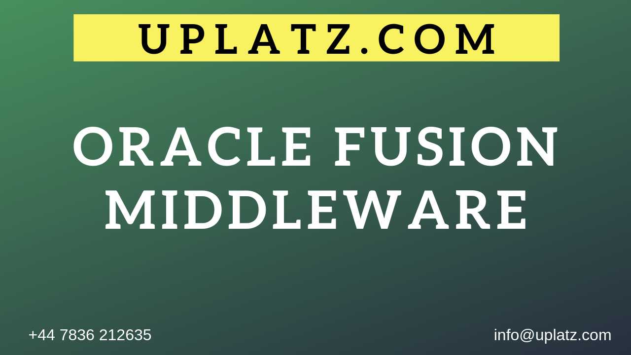 Oracle Fusion Middleware course and certification