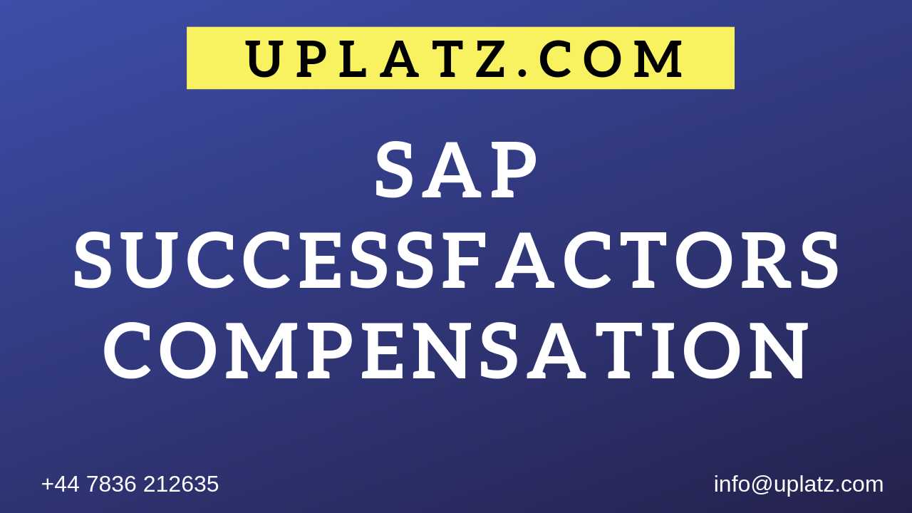 SAP SuccessFactors - Compensation course and certification