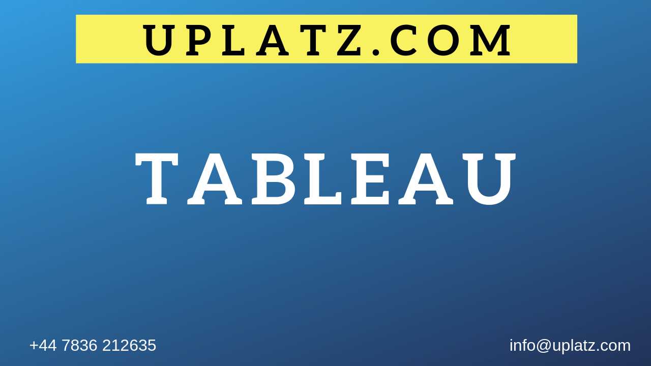 Tableau Certification Training course and certification