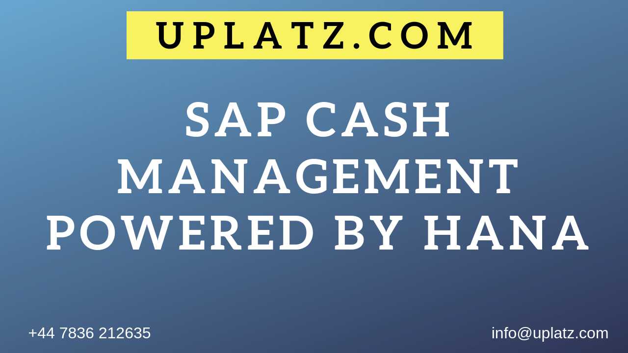 SAP Cash Management powered by HANA course and certification