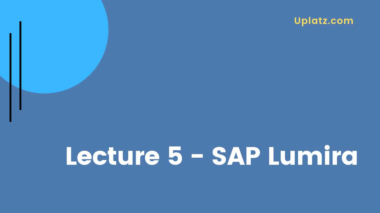 Video: SAP Lumira - all lectures