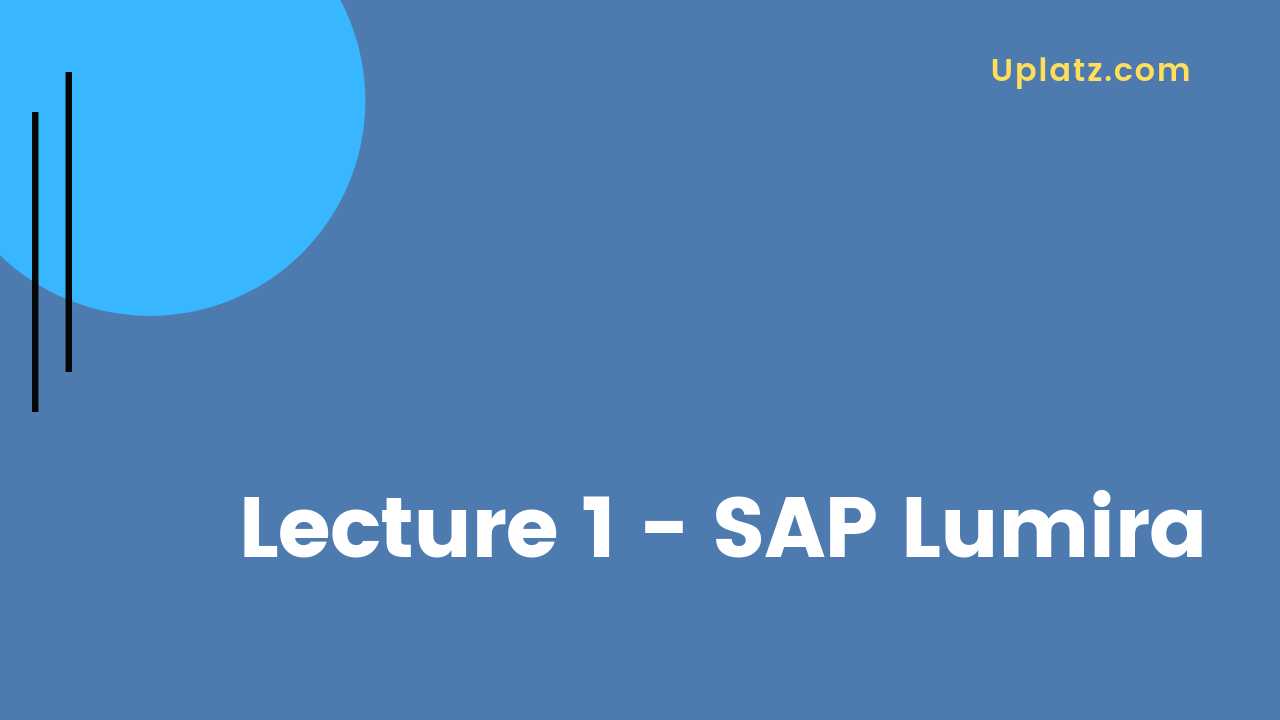 Video: SAP Lumira - all lectures