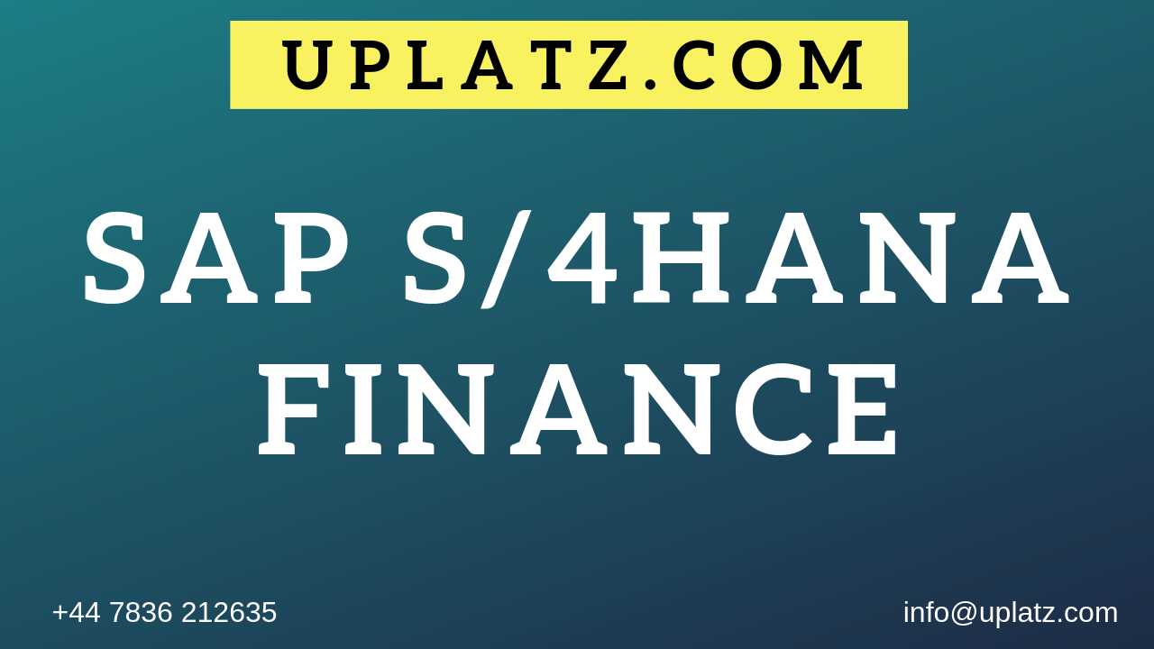 SAP S/4HANA Finance Training course and certification