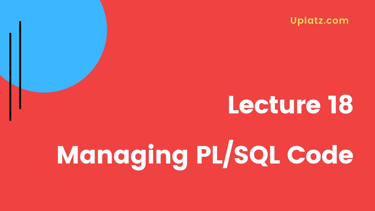 Video: Managing PL/SQL Code