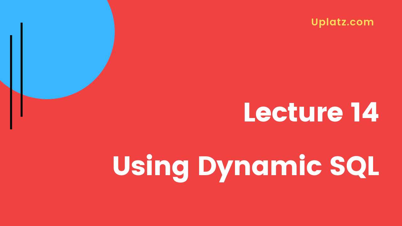 Video: Using Dynamic SQL