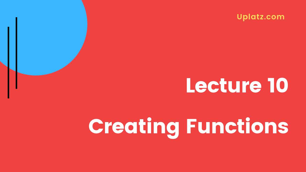 Video: Creating Functions