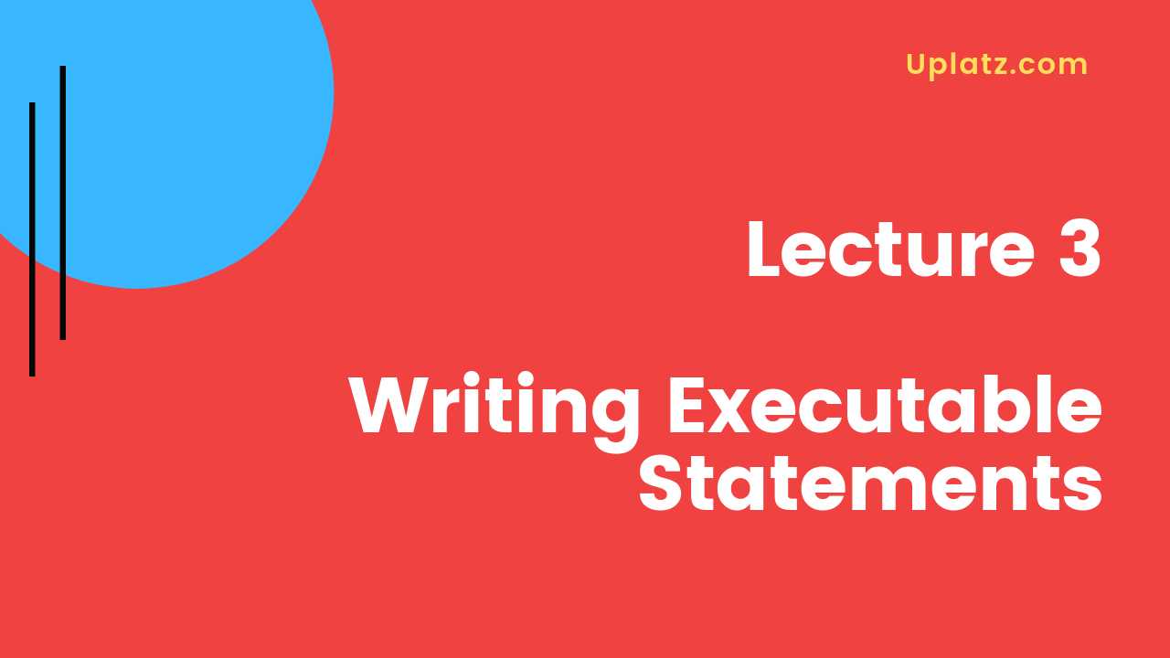 Video: Writing Executable Statements