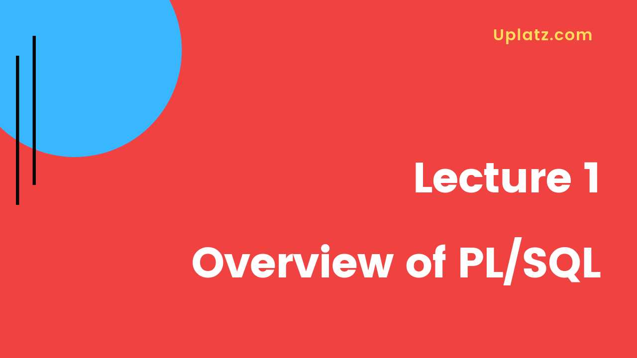 Video: Overview of PL/SQL