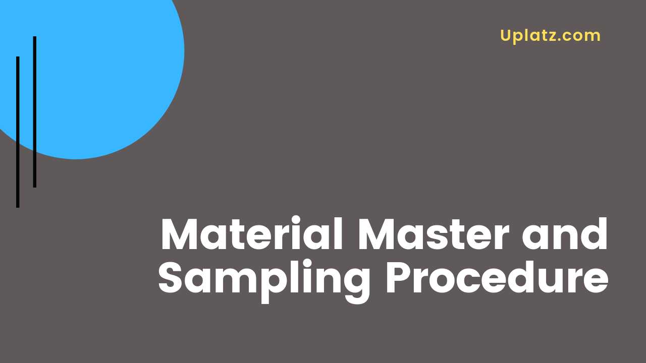 Video: Material Master and Sampling Procedure