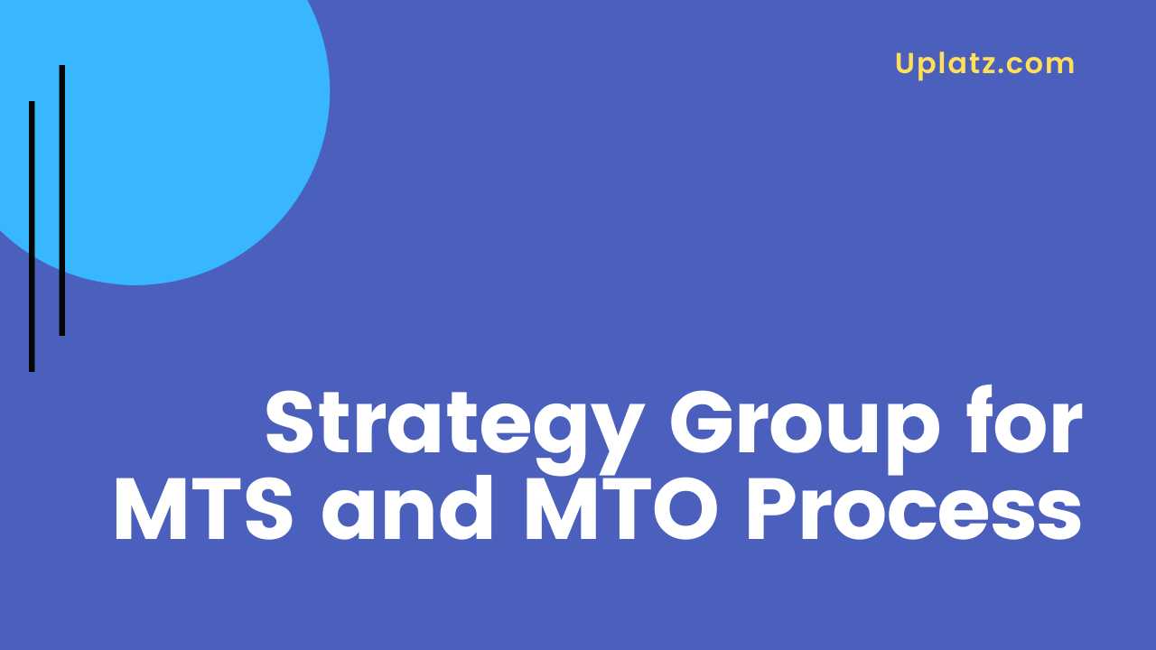 Video: Strategy Group for MTS and MTO