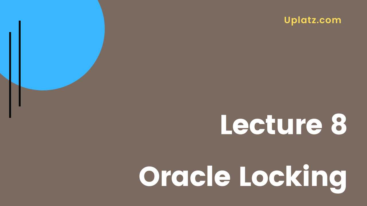 Video: Oracle Locking