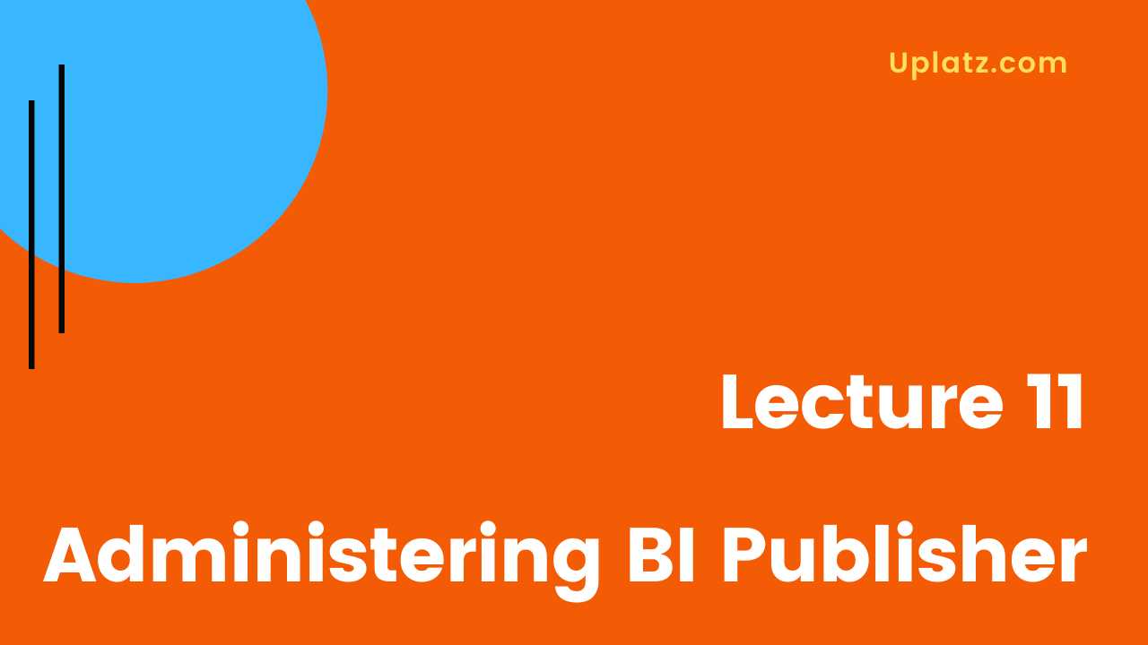Video: Oracle BI Publisher - all lectures