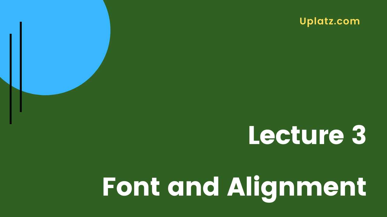 Video: Font and Alignment