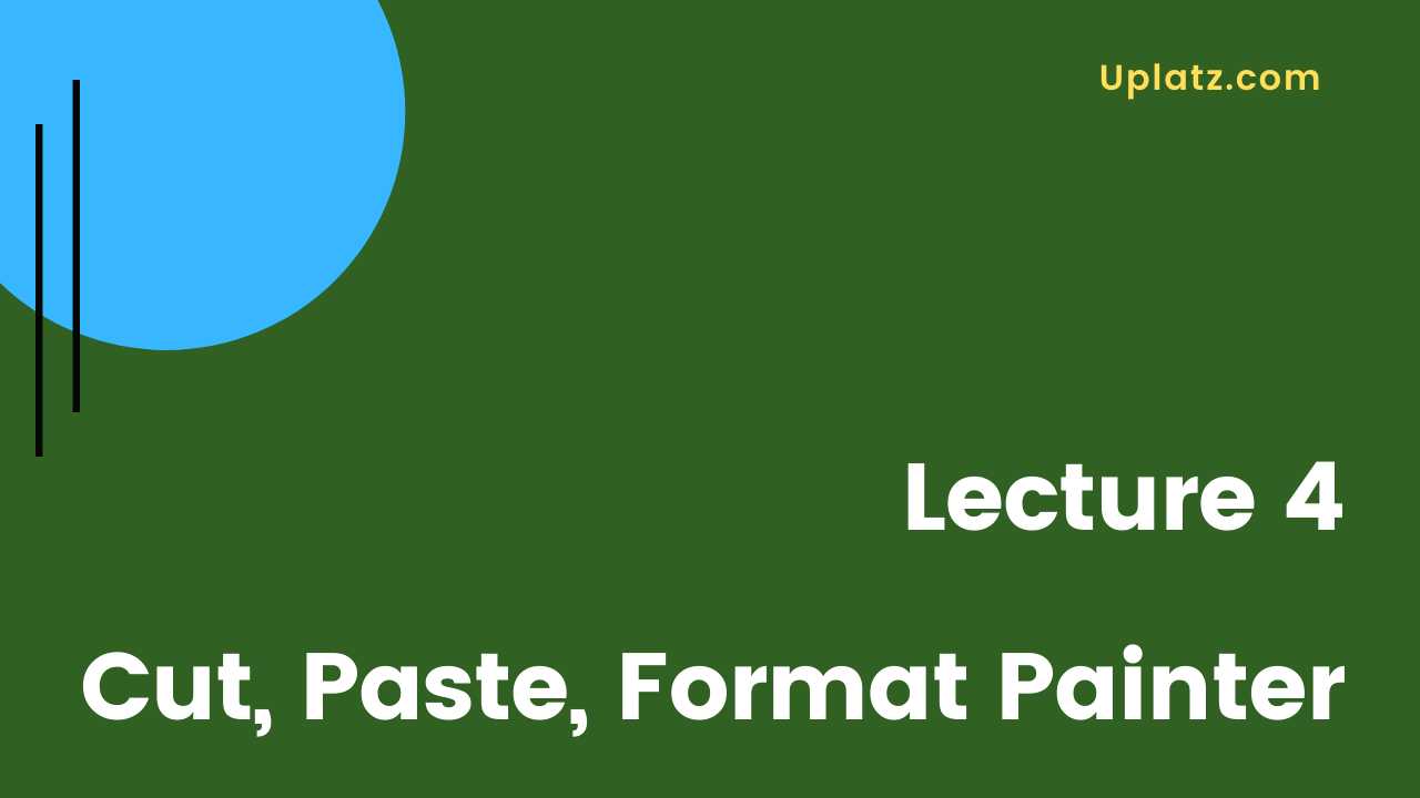 Video: Cut Paste and Format Painter