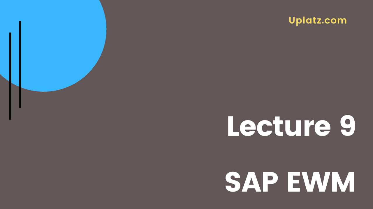 Video: SAP EWM - all lectures