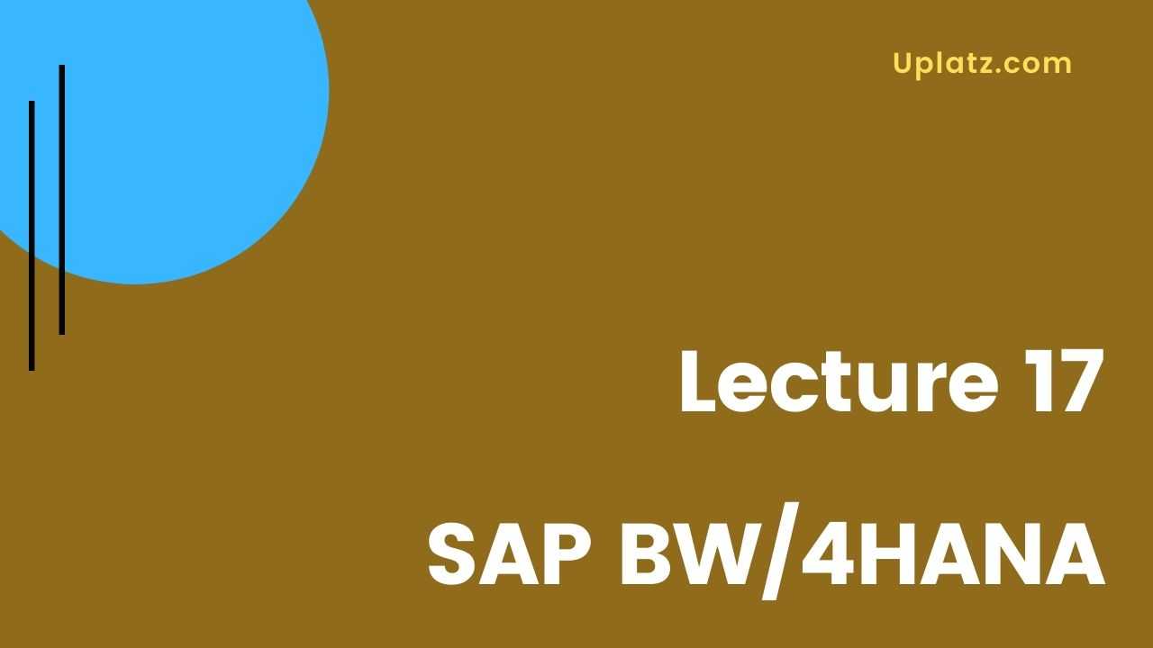 Video: SAP BW/4HANA - all lectures
